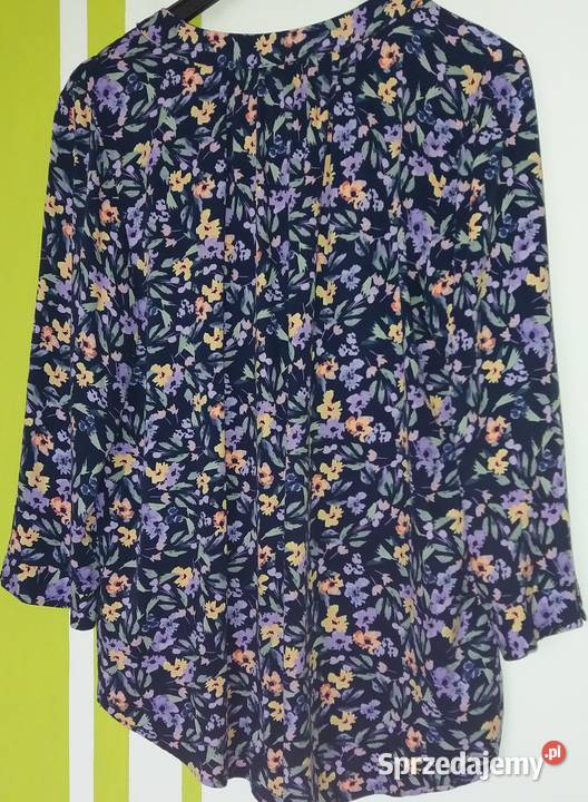XL48 Kolorowa bluzka z nieco dłuższym tyłem Gliwice sprzedam