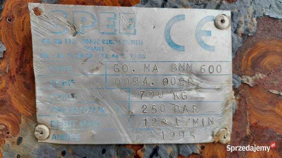 Łyżka mieszalnik do betonu 600L dolny zsyp mazowieckie Sochaczew