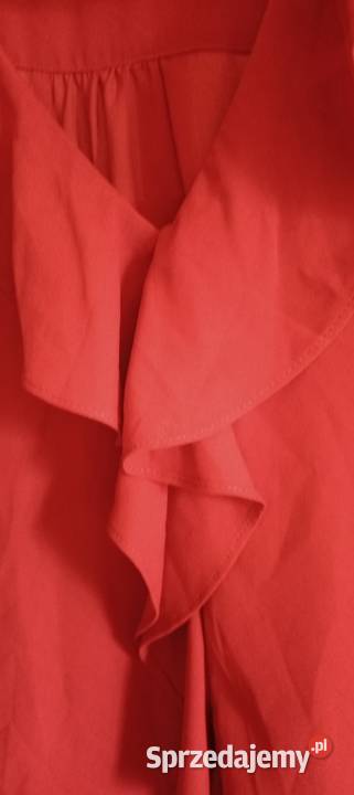 Bordowa bluzka z żabotem Kowalec sprzedam