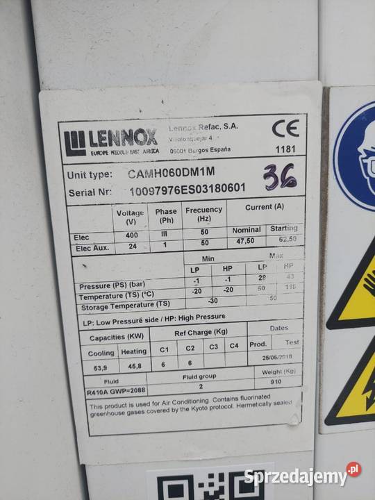Klimatyzator LENNOX CAMH060DM1M Jelcz-Laskowice