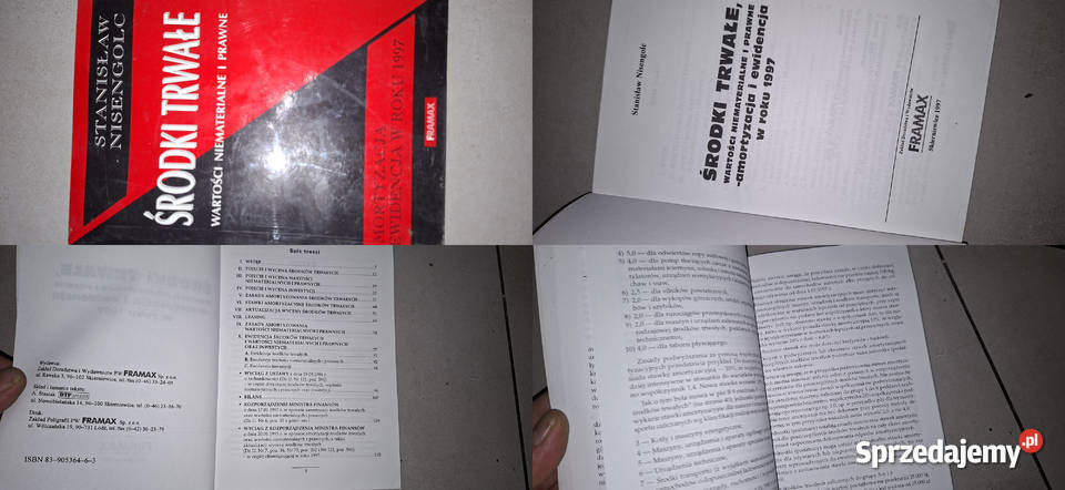 Środki trwałe 1997 Nisengolc Unikatowa książka Kalisz