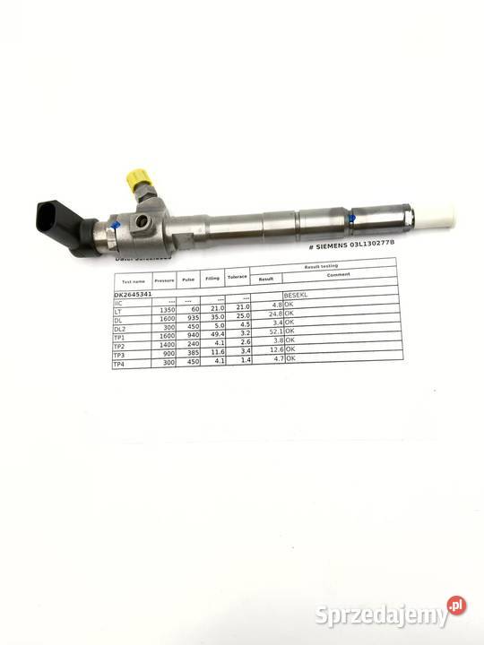 Komplet 4 Wtryskiwaczy regenerowanych 03L130277B