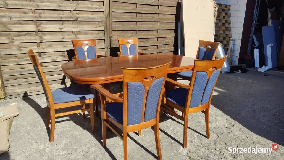Stół KLOSE rozkładany duży do 360 6 krzeseł Warszawa