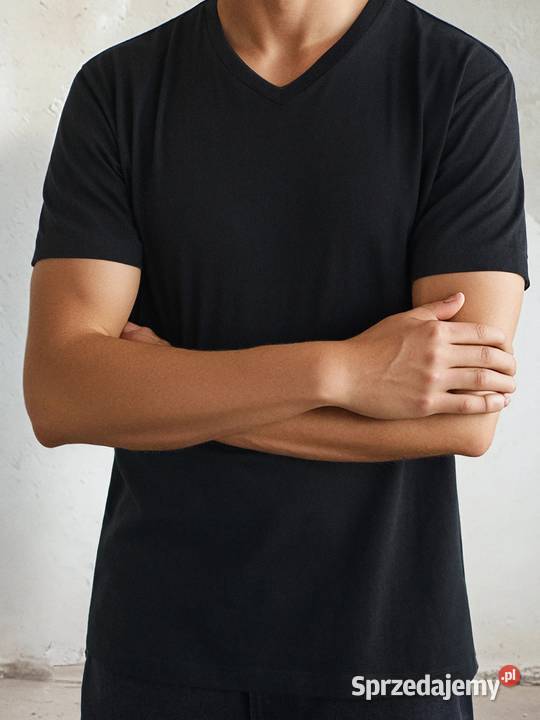czarny shirt męski Sinsay Rozmiar L małopolskie Olkusz