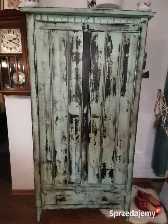 Szafa dwudrzwiowa zabytkowa pistacchio vintage Wodzisław Śląski