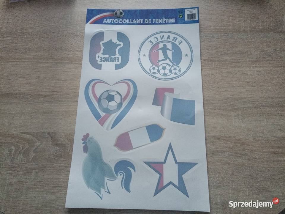 Zestaw naklejek na okno z motywem Francji