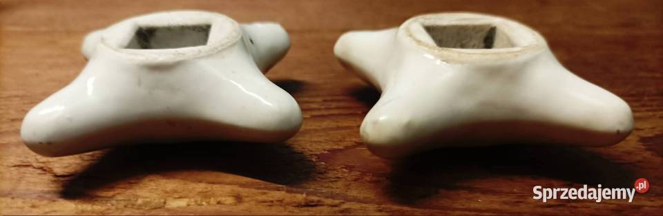 Porcelanowe kurkipokrętła do kranu PRL Dzierżoniów