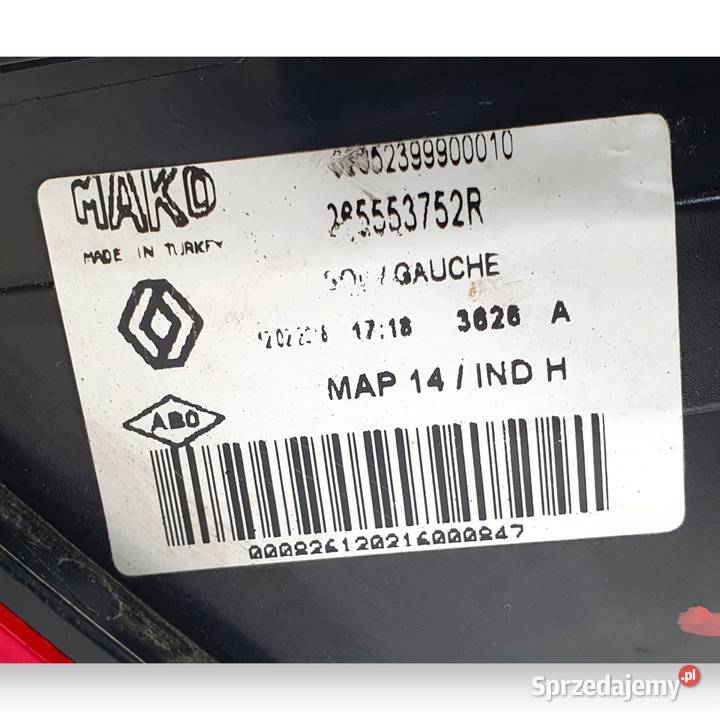 LAMPA LEWA Renault Clio IV HTB 20122016 tylna sprzedam