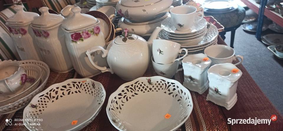 Świecznik biała porcelanareliefy ręcznie Gdańsk