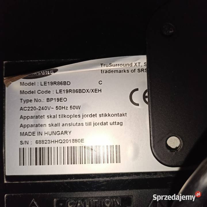 Samsung telewizor LCD 19 z ruchomym uchwytem nie Telewizory Ropczyce