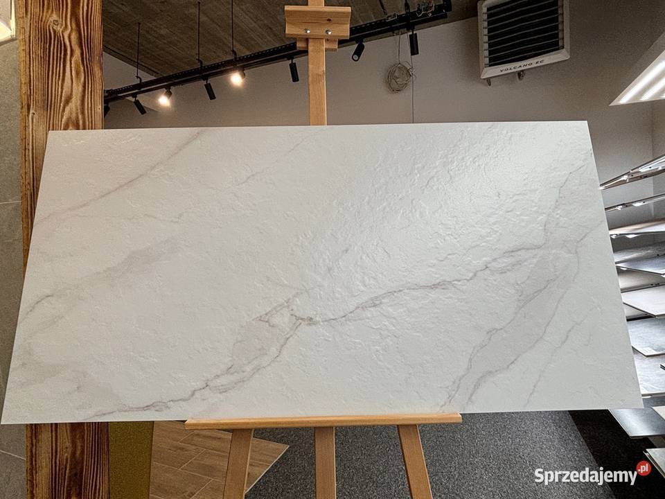Gres 60x120 Statuario struktura Nowość biały