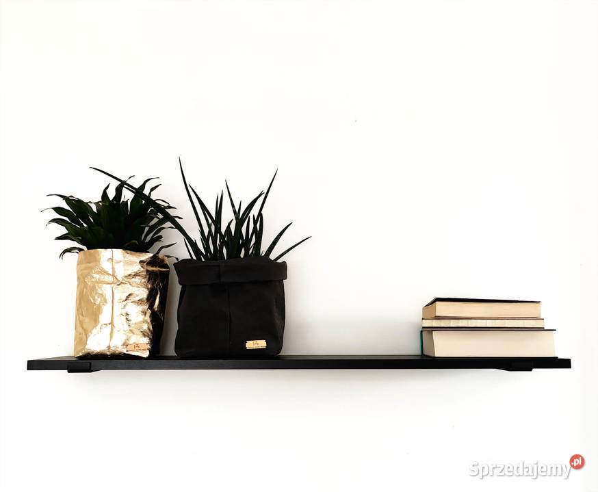 półka czarna na wspornikach Szafy, regały, półki Opole sprzedam