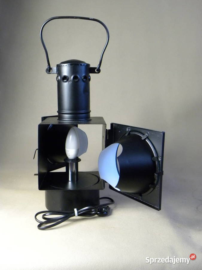 Lampa naftowa kolejowa sygnalizacyjna nafta prąd Antyki dolnośląskie Legnica