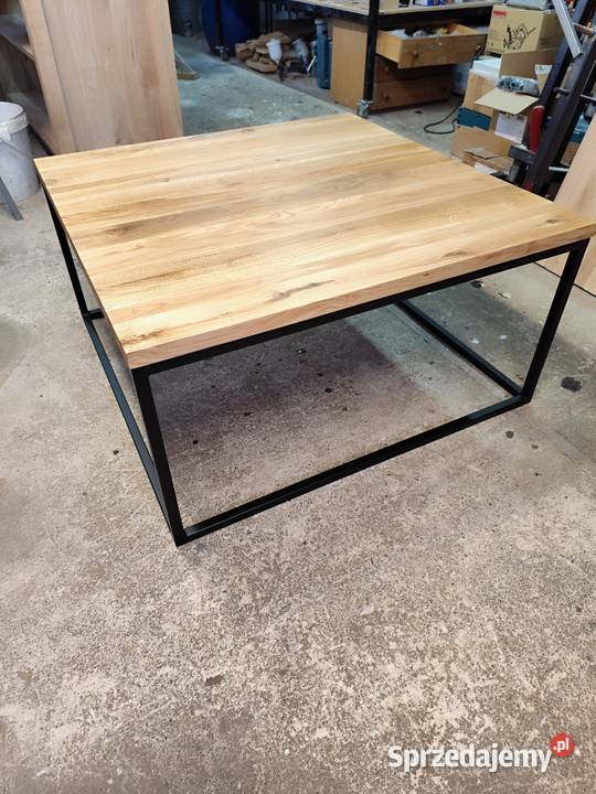 Stolik loft dębowy 90cm Stoliki kawowe i ławy