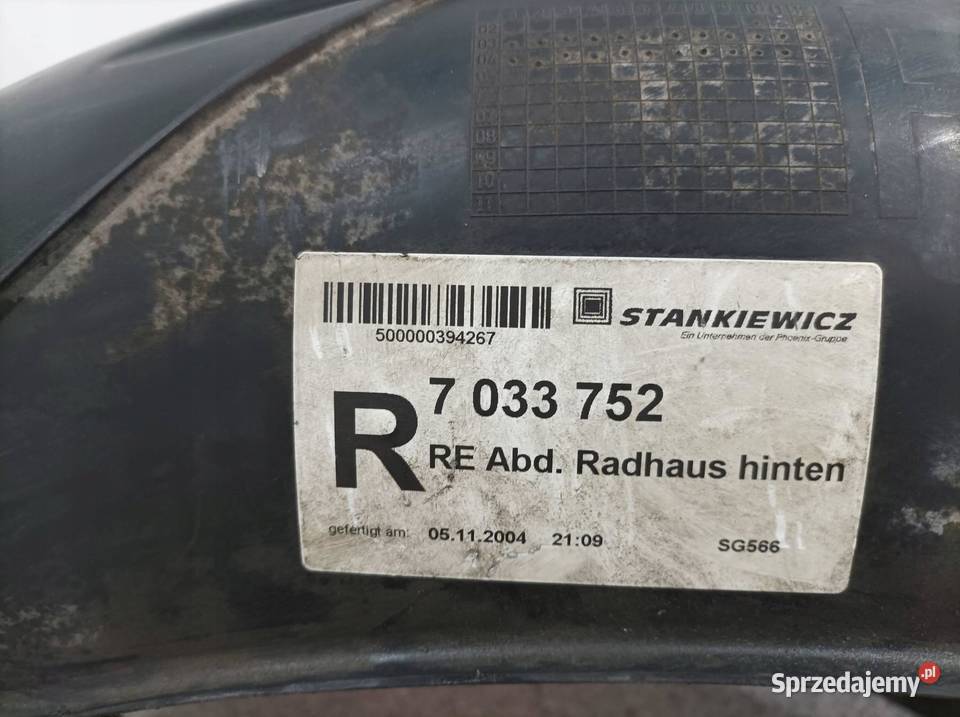NADKOLE PRAWY LEWY TYŁ SEDAN KOMPLET Bmw Seria 5 Rok produkcji 2005