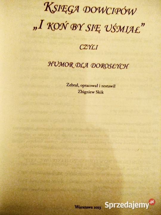 Księga dowcipów I koń by się uśmiał antykwariaty sprzedam