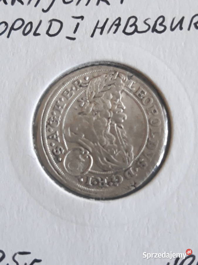 3 Krajcary Leopold I 1695 r men WrocławPiękny Konin