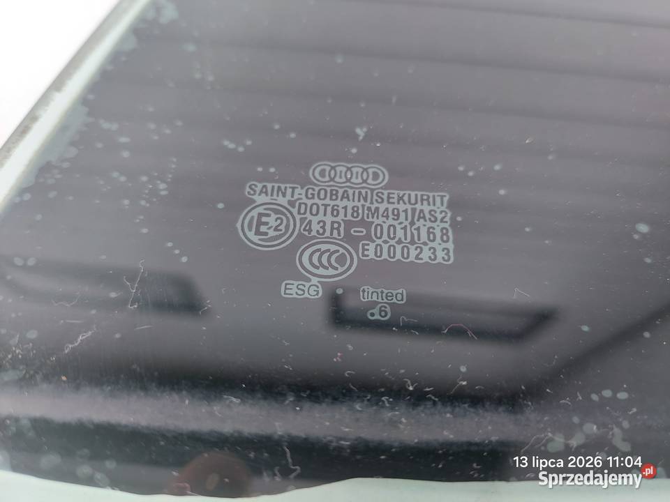 AUDI A8 D3 42 TDI 0510 SZYBA DRZWI LEWA LEWY TYL świętokrzyskie Włoszczowa