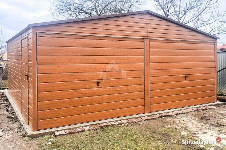 Garaż Blaszany 6x6m 2x Brama Uchylna Drzwi Wieliczka