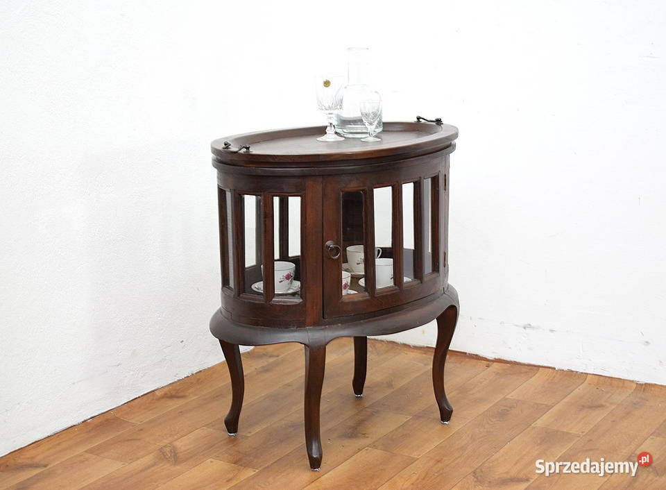 Kolonialny barek tekowy szafka herbaciarka Meble Świdnica