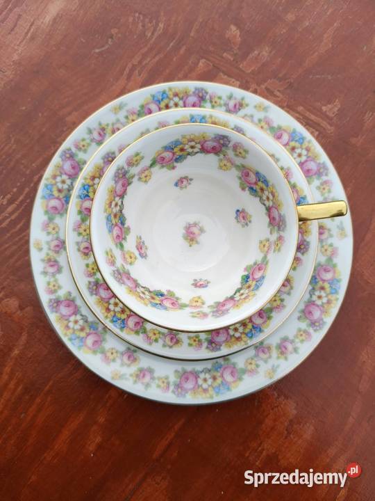 Zestaw trio zabytkowej porcelany marki Thomas