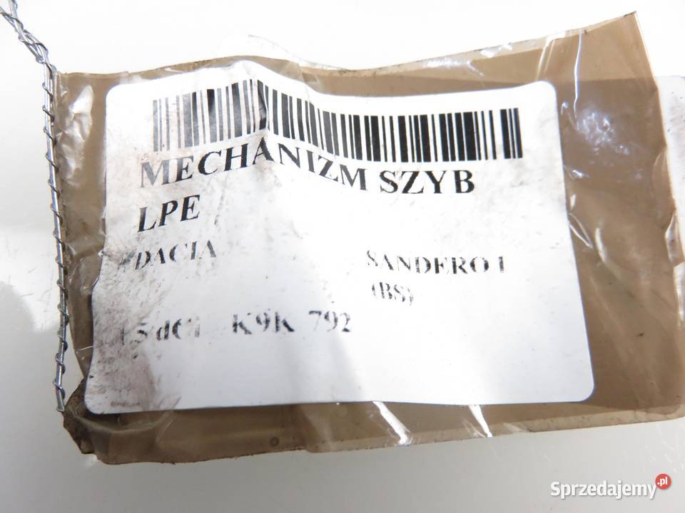 PODNOŚNIK SZYBY LEWY PRZEDNI SANDERO 8200733829