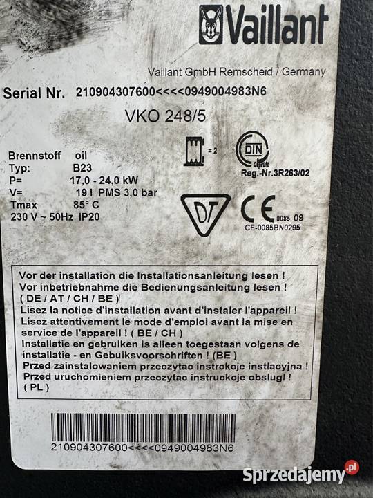 Vaillant piec centralnego ogrzewania na ON małopolskie Jawiszowice