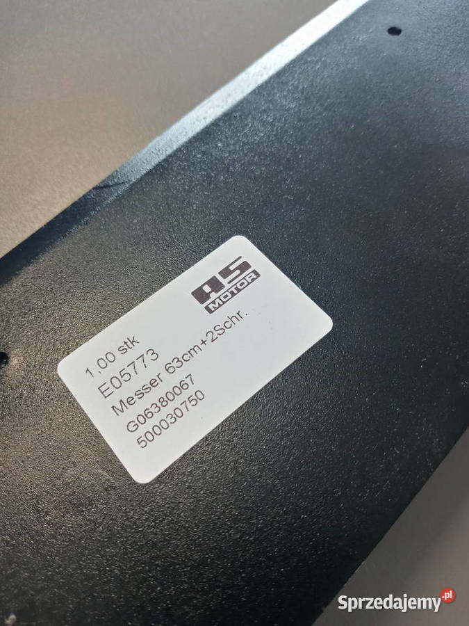 Nóż AS MOTOR 27 G06380067 63 2 otwory Łańcut