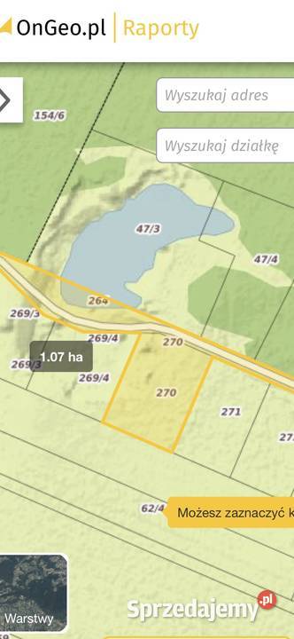 Bezpośrednio 26 Warszawy działka budowlana 3684 133zł/m2 Świętochów