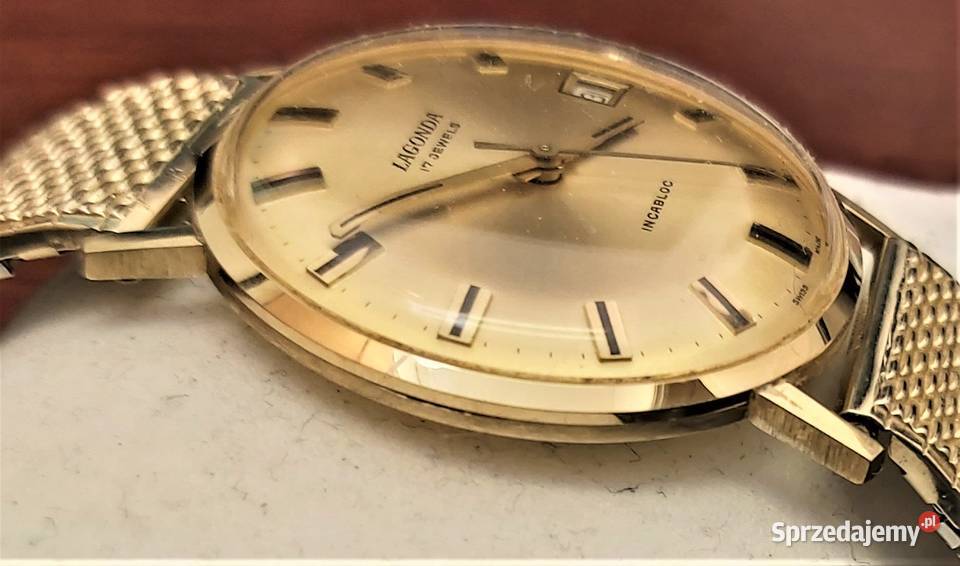 Złoty zegarek szwajcarski 18k7501950 Stan 910