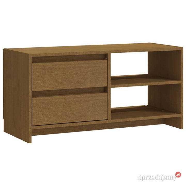 Szafka pod TV miodowy brąz 80x31x39 drewno Warszawa