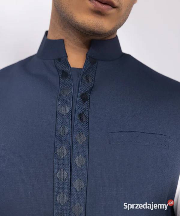 Kamizelka męska XL granatowa haft etniczna folk Rozmiar XL