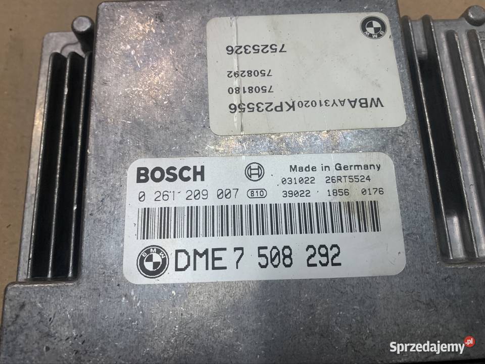 7508292 komputer sterownik silnika bmw 3 e46 x5 zachodniopomorskie Szczecin