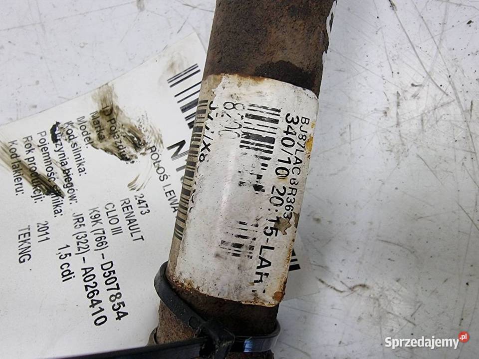 PÓŁOŚ LEWA PRZÓD RENAULT CLIO III BJ87LACBR363 Lipno