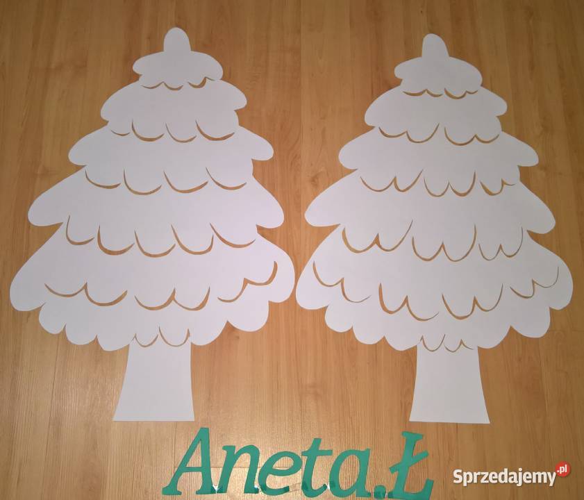 Dekoracje zimowo świąteczne białe z brystolu Garwolin