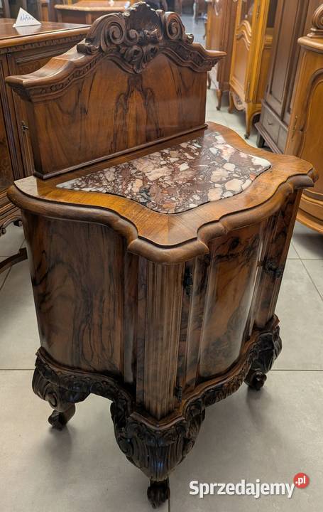 Wspaniała szafka neobarokowa orzech z czeczotą