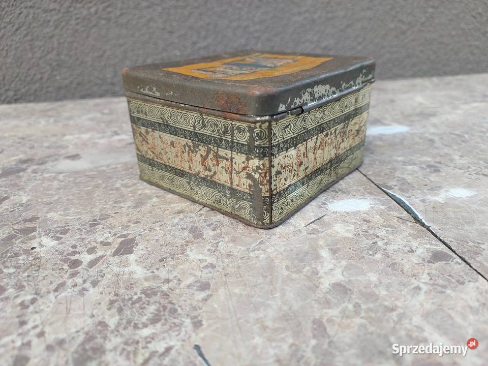 Stare kolekcjonerskie pudełko blaszane na papier Tczew sprzedam