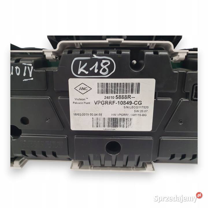 LICZNIK ZEGARY 248105888R Renault Clio IV 09 TCE lubelskie