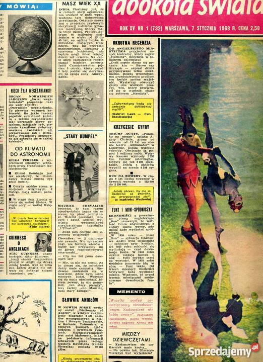 Dookoła świata Czasopismo Rocznik 1968 zachodniopomorskie Szczecin