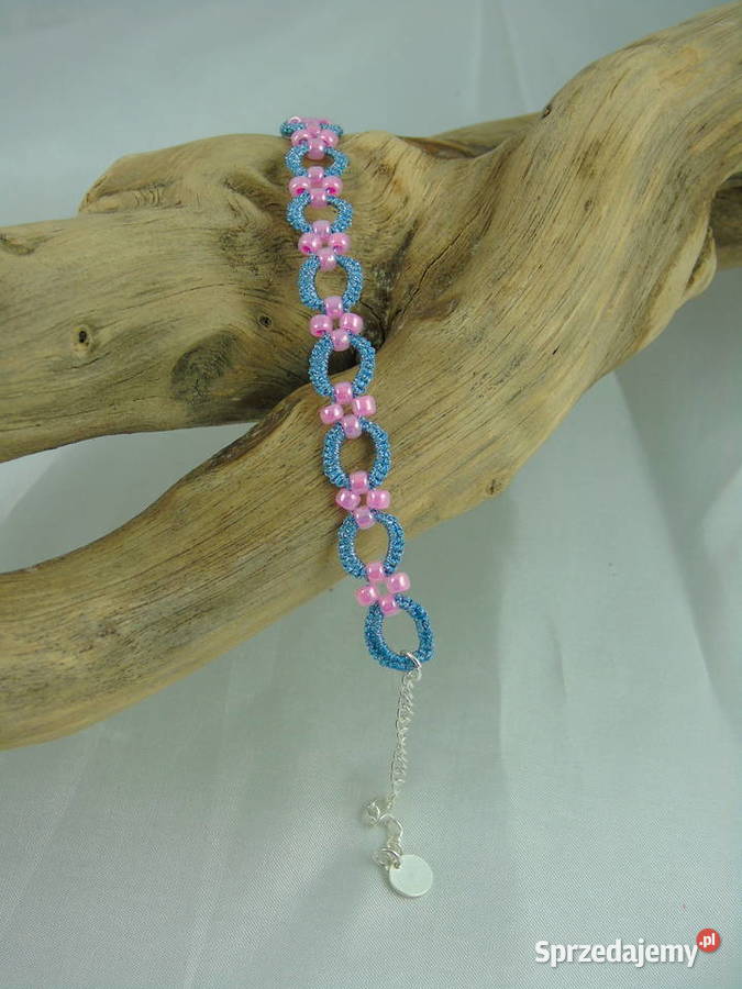 Bransoletka koronkowa Wiśniowa