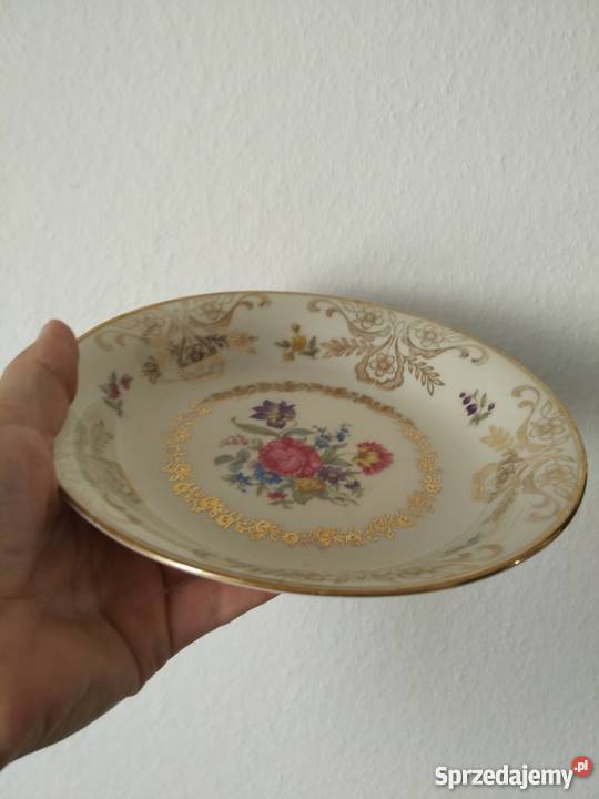 Paterka i dwa małe talerzyki porcelana Elbenbein