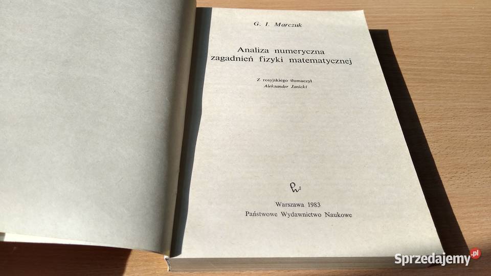 Analiza numeryczna zagadnień fizyki Gdańsk sprzedam