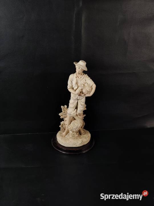 Figura Chłopca Z Gęsiami Włoski Alabaster Poddębice