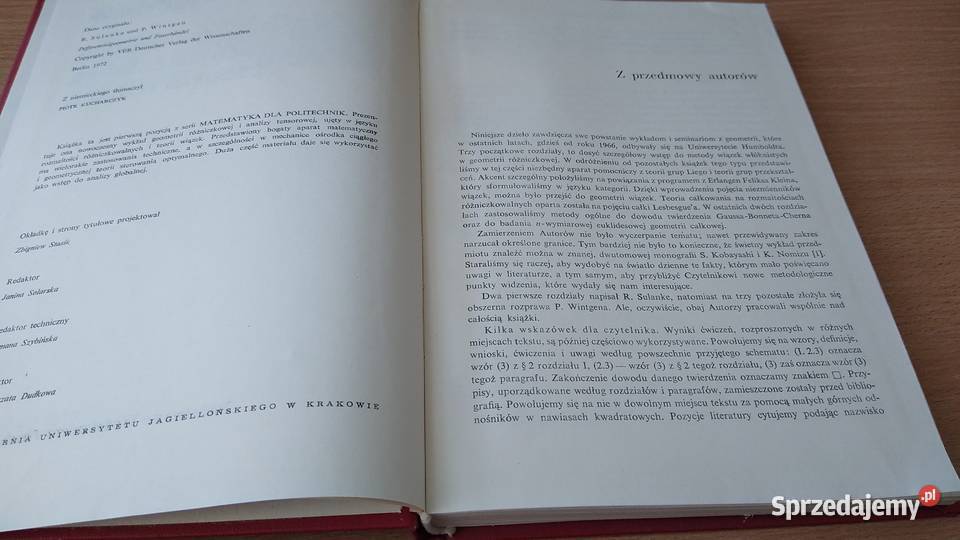 Geometria różniczkowa i teoria wiązek Sulanke Książki naukowe i popularnonaukowe pomorskie