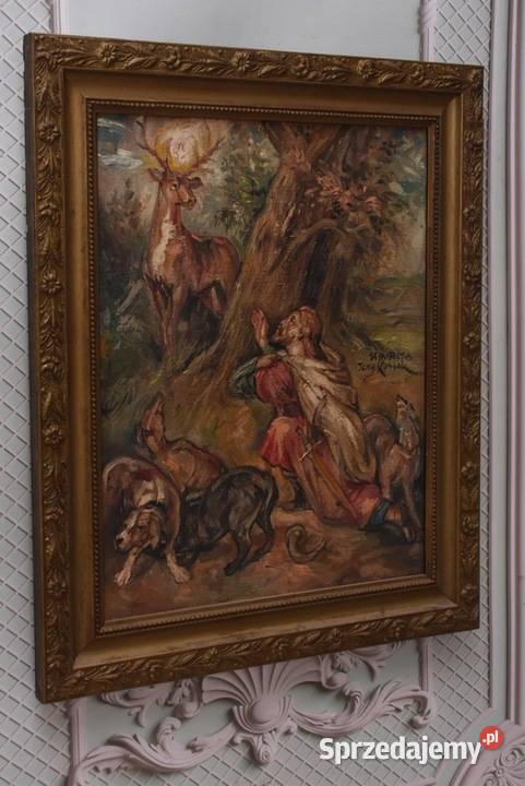 JERZY KOSSAK Św Hubert Patron Myśliwych Piękny
