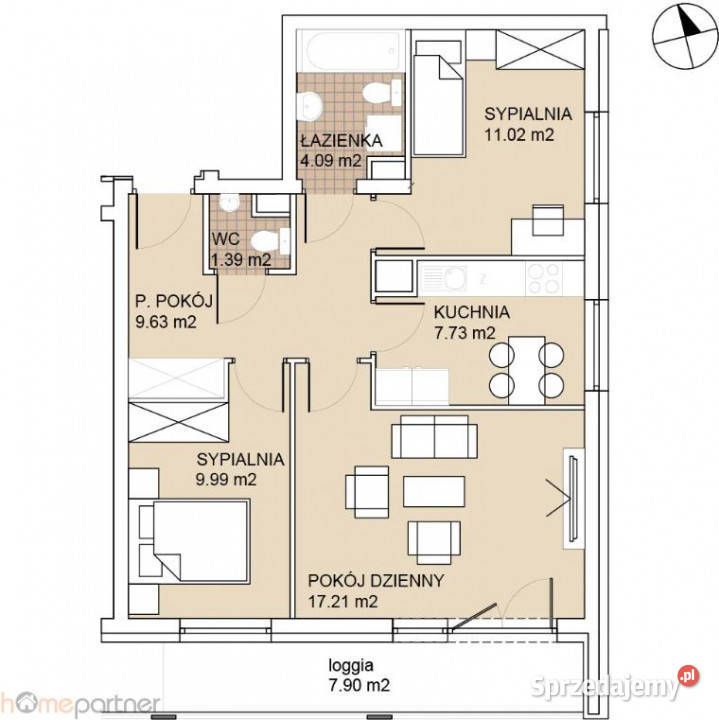 Mieszkanie Wrocław Odolanowska 6106m2 3 pokoje