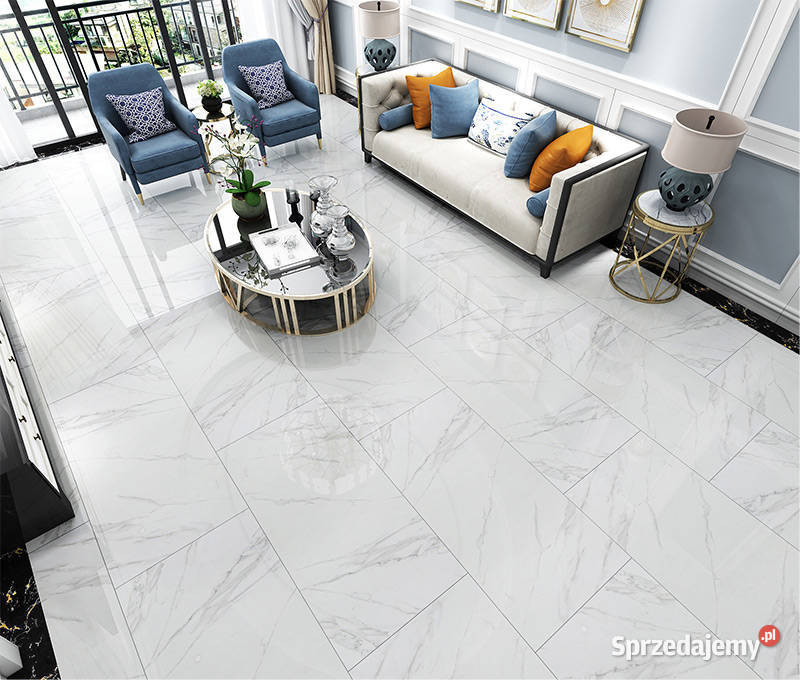 BIAŁY MARMUR CARRARA 120x60 WYSOKI POŁYSK gI łódzkie Łask sprzedam