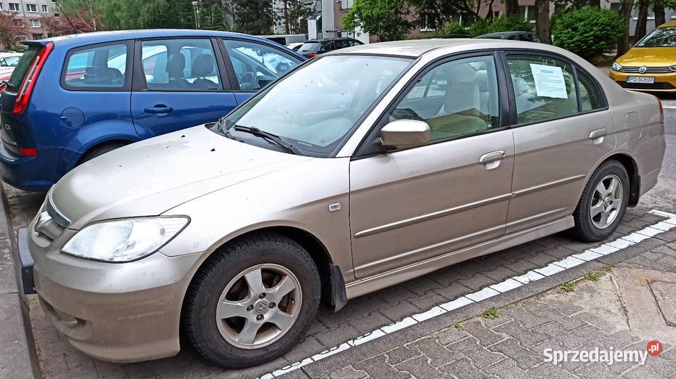 Honda Civic VII 16 VTEC Sedan Lift 110 2004r wielkopolskie Poznań
