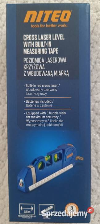 NITEO poziomica laserowa krzyżowa z wbudowaną warmińsko-mazurskie