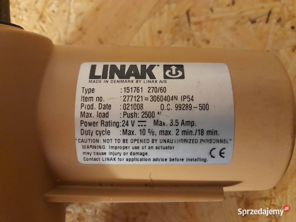 Siłownik Linak do łóżka rehabilitacyjnego type Warszawa